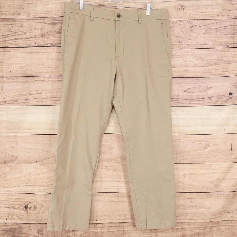 Banana Republic Pants Mens 36x29 Beige Stretch Chino Flat Front Casual Work